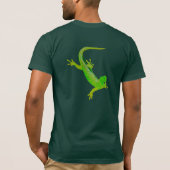 Grüner Gecko-T - Shirt (hinterer Druck) (Rückseite)
