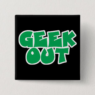 Grüner Geek-Out-Text-Design Button