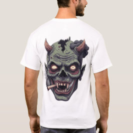 Grüner gehörnter Monster Graphi T-Shirt
