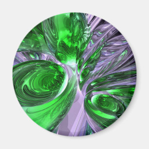 Grüner Geist-abstrakter Magnet