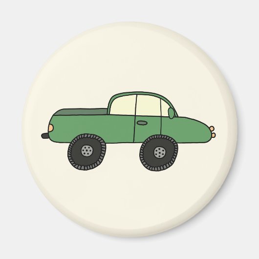 Grüner Geländewagen Magnet (Vorne)