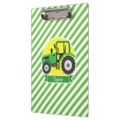 Grüner, gelber Bauerntraktor; grün und weiß Klemmbrett (Links)