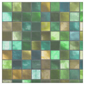 Grüner gelber mit Ziegeln gedeckter quadratischer Stoff (Nahaufnahme)