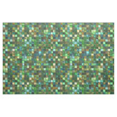 Grüner gelber mit Ziegeln gedeckter quadratischer Stoff (Fat Quarter (45,7 x 55,9 cm))