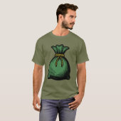 Grüner Geldbeutel T-Shirt (Vorne ganz)