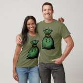 Grüner Geldbeutel T-Shirt (Unisex)