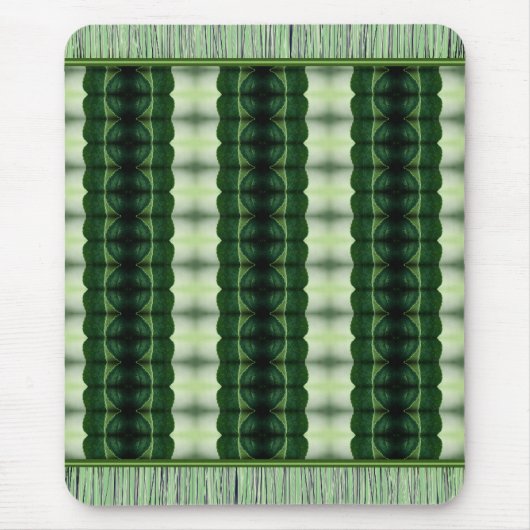 Grüner Gemusterter Ruckstil Mousepad (Vorne)