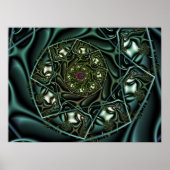 Grüner geometrischer Geist Poster (Vorne)