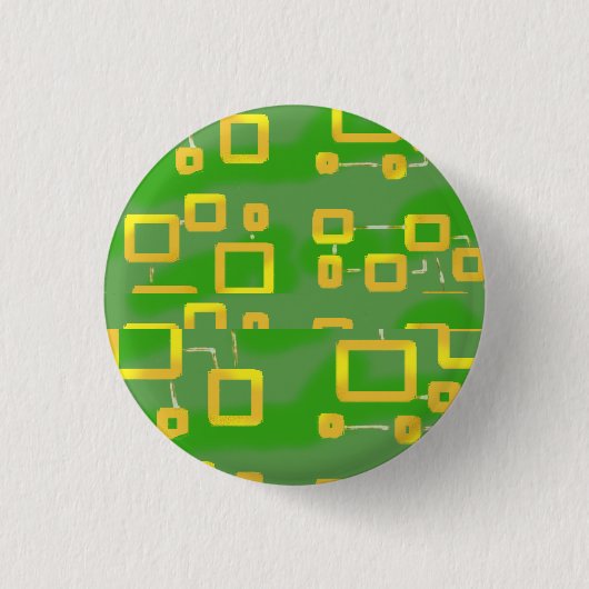 Grüner geometrischer Knopf Button (Vorderseite)
