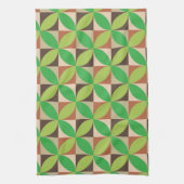 Grüner geometrischer Muster im Stil der Mitte des Geschirrtuch (Vertikal)