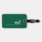 Grüner Gepäckanhänger für einen Golfer (Rückseite horizontal)