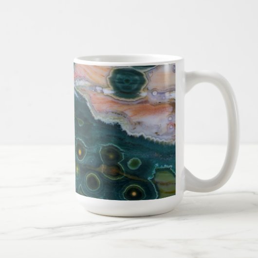 Grüner Gepunkteter Ozean-Jasper Kaffeetasse (Rechts)