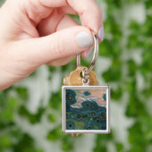 Grüner Gepunkteter Ozean-Jasper Schlüsselanhänger (Hand)