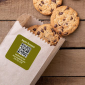 Grüner Geschäfts-QR-Code individuell Basic Quadratischer Aufkleber