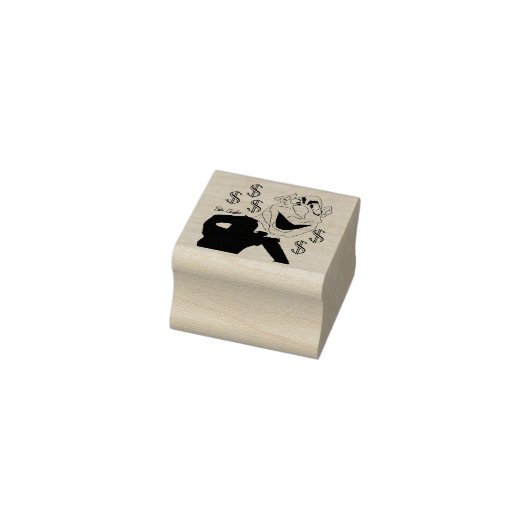 Grüner Geschäftsmanager-Puppe Gummistempel (Stempel)