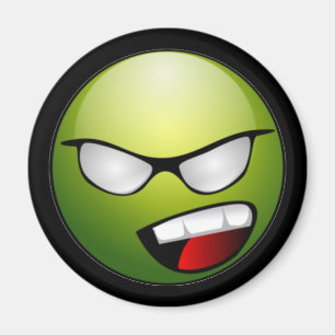 Grüner Gesichts-Schwarz-Magnet Magnet