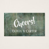 Grüner, gestörter Wald Rustikale Vintage Trinkkart (Rückseite)