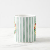 Grüner gestreifter Pasta-Kranz Initialen Tasse (Mittel)