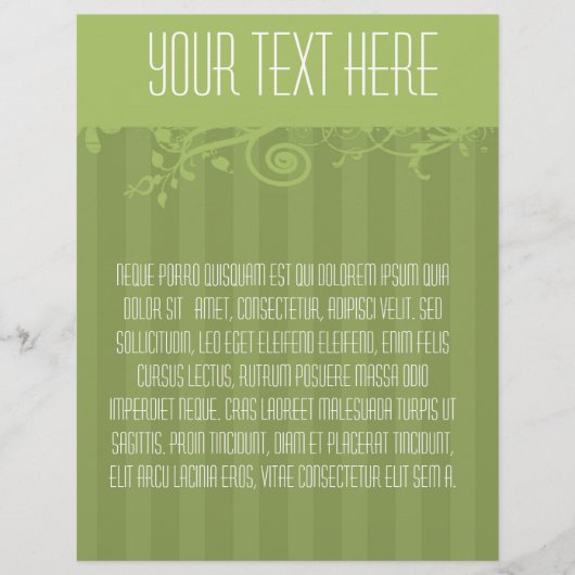 Grüner gestreifter, wirbeliger Flyer (Vorne)