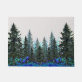 GRÜNER GEZIERTER WALD FUßMATTE (Vorderseite)