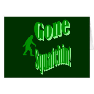 Grüner gezogener Squatchin-Slogan