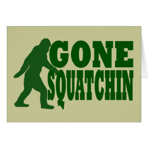 Grüner gezogener Squatchin-Slogan