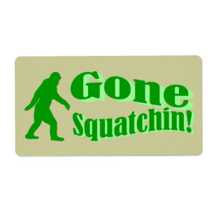 Grüner gezogener Squatchin-Slogan