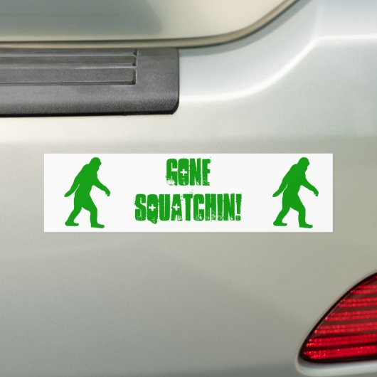 Grüner gezogener Squatchin-Slogan Autoaufkleber (Auf Auto)