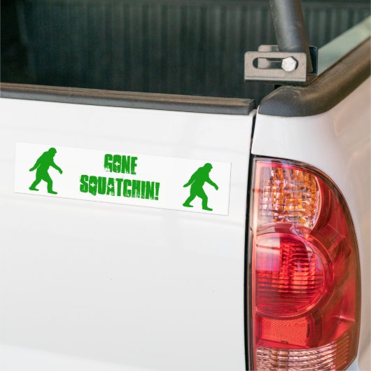 Grüner gezogener Squatchin-Slogan Autoaufkleber (Auf Lkw)