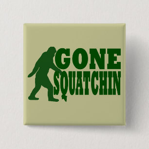 Grüner gezogener Squatchin-Slogan Button