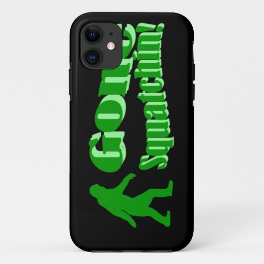 Grüner gezogener Squatchin-Slogan Case-Mate iPhone Hülle (Rückseite)