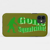 Grüner gezogener Squatchin-Slogan Case-Mate iPhone Hülle (Rückseite (Horizontal))