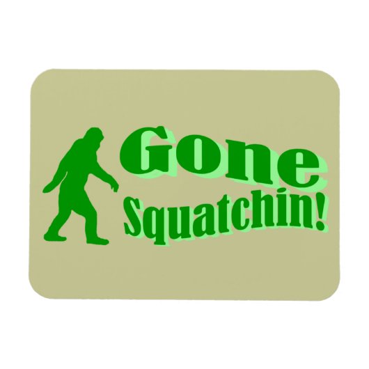 Grüner gezogener Squatchin-Slogan Magnet (Horizontal)