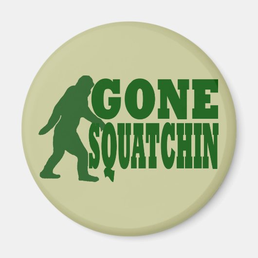 Grüner gezogener Squatchin-Slogan Magnet (Vorne)