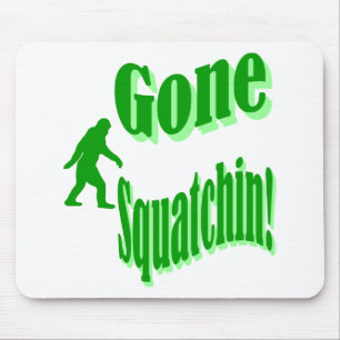 Grüner gezogener Squatchin-Slogan Mousepad