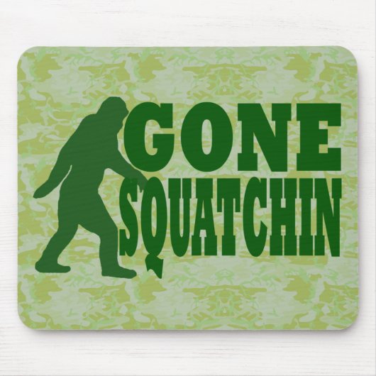 Grüner gezogener Squatchin-Slogan Mousepad (Vorne)