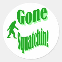 Grüner gezogener Squatchin-Slogan