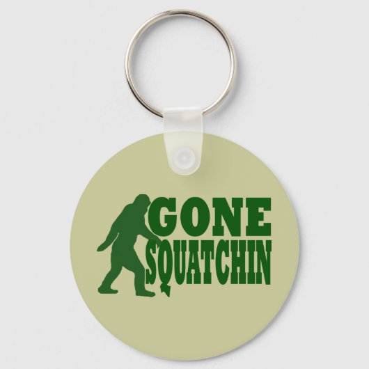 Grüner gezogener Squatchin-Slogan Schlüsselanhänger (Vorderseite)