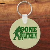 Grüner gezogener Squatchin-Slogan Schlüsselanhänger (Vorderseite)