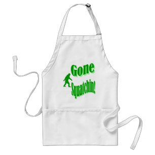 Grüner gezogener Squatchin-Slogan Schürze
