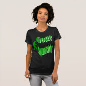 Grüner gezogener Squatchin-Slogan T-Shirt (Vorne ganz)
