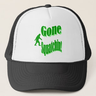 Grüner gezogener Squatchin-Slogan Truckerkappe
