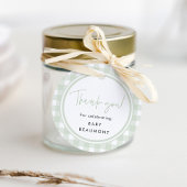 Grüner Gingham-Babyshower-Geschenkanhänger Geschenkanhänger