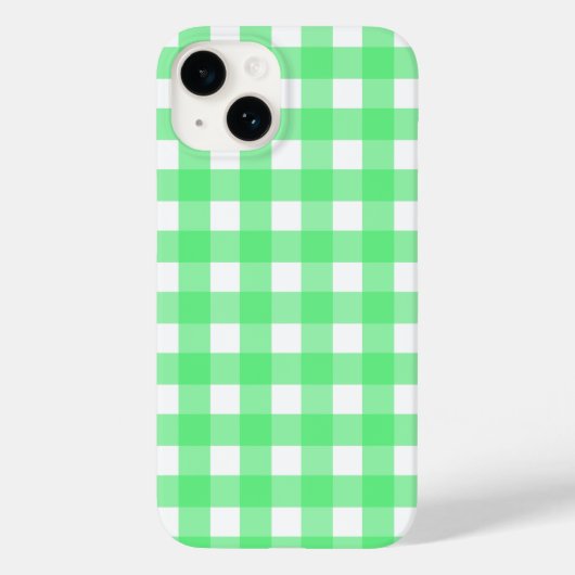 Grüner Gingham Case-Mate iPhone Hülle (Rückseite)