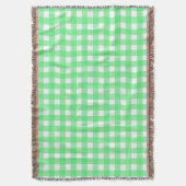 Grüner Gingham Decke (Vorderseite Vertikal)