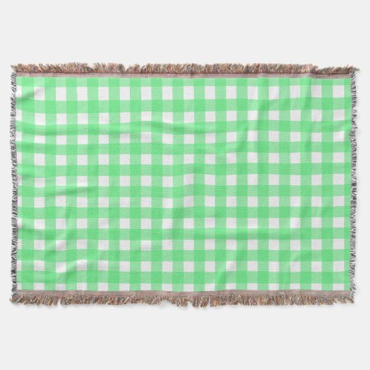 Grüner Gingham Decke (Vorderseite)