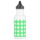 Grüner Gingham Edelstahlflasche (Links)