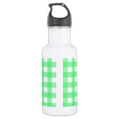 Grüner Gingham Edelstahlflasche (Rückseite)