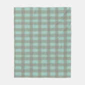 Grüner Gingham Fleecedecke (Vorderseite)