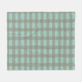Grüner Gingham Fleecedecke (Vorderseite (Horizontal))